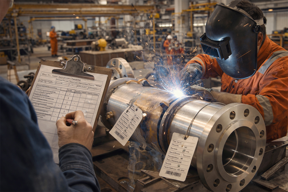 Marine equipment fabrication workshop